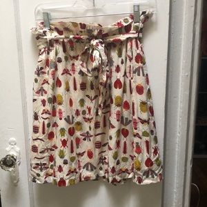 NWT ModCloth Insect Bug Paperbag Skirt w/ Pockets